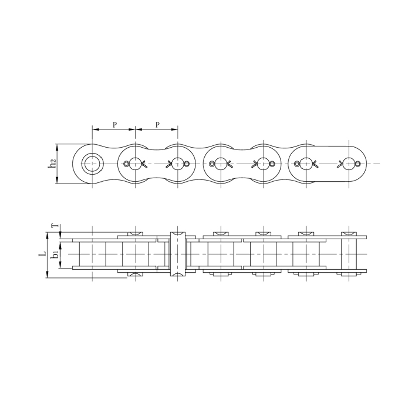 কোটারড টাইপ শর্ট পিচ প্রিসিশন রোলার চেইন (এ সিরিজ)