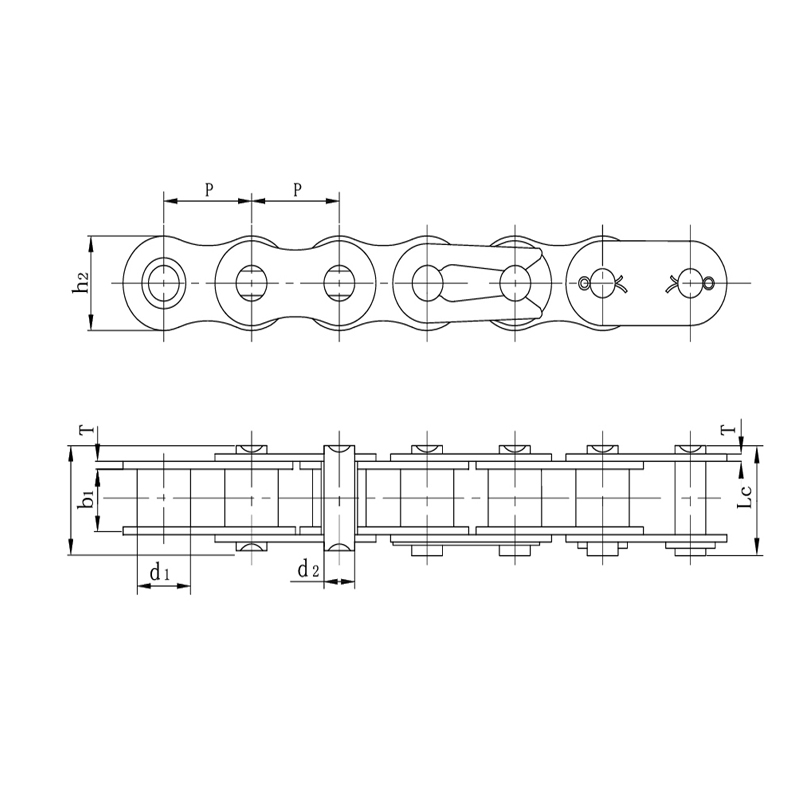 উচ্চ মানের খাদ ইস্পাত শক্তিশালী ভারী দায়িত্ব মোটরসাইকেল চেইন