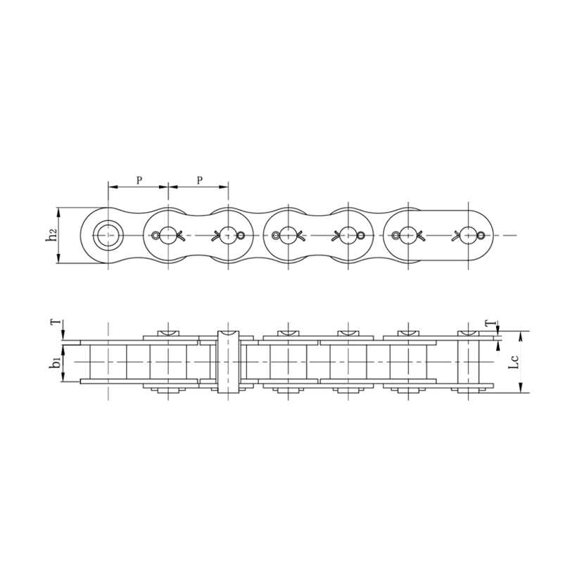 হেভি ডিউটি ​​সিরিজ cottered টাইপ রোলার চেইন